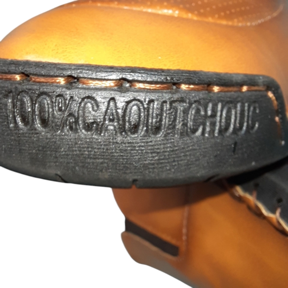 Men's 100% Caoutchouc Brown Zip Slip-on Driving Loafers SZ EU/47 US/14 - Picture 8 of 14
